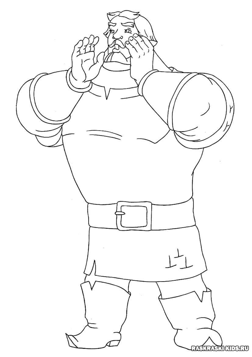 Рисунок богатыря Добрыня Никитич