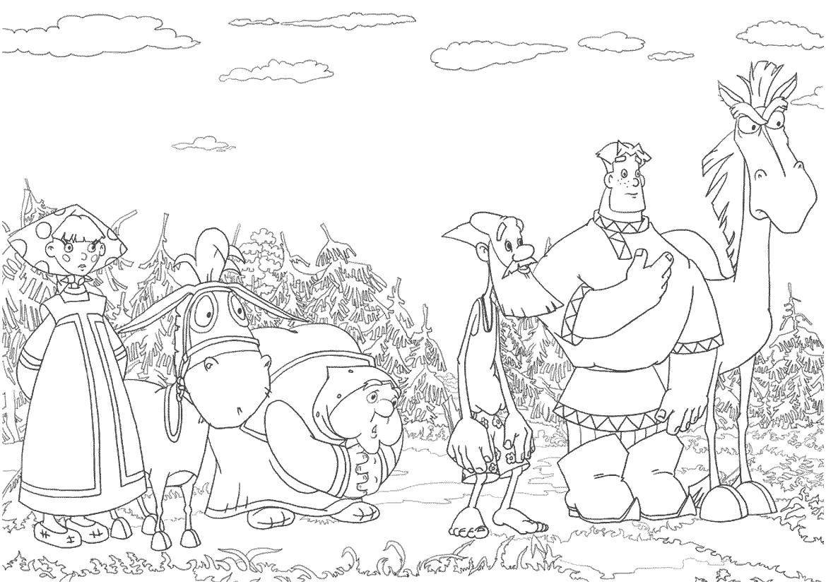 Разукрашку Илья Муромца