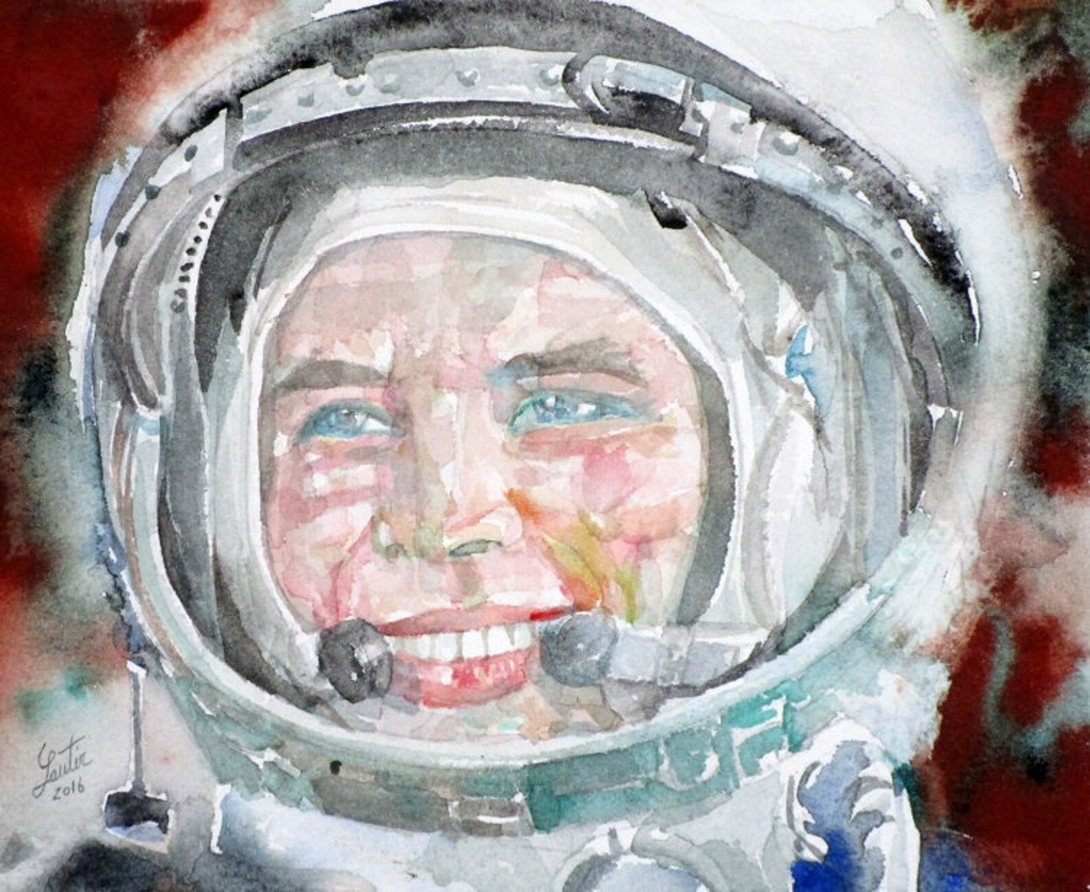 Рисунок гагарин в мире и россии. Акварельный портрет Космонавта Юрия Гагарина акварелью.