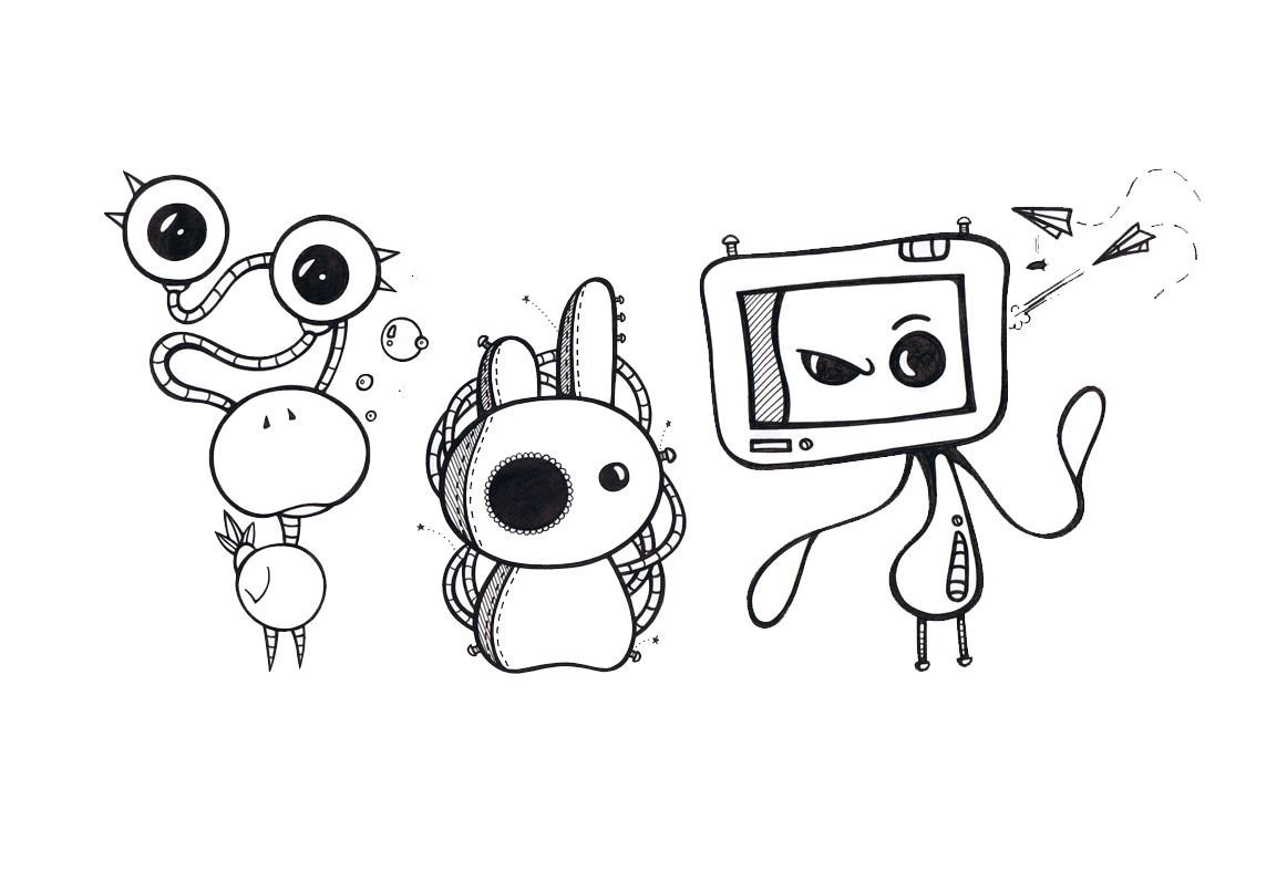 Прикольные мини рисунки для срисовки