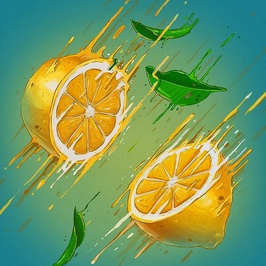 Нарисованный лимон