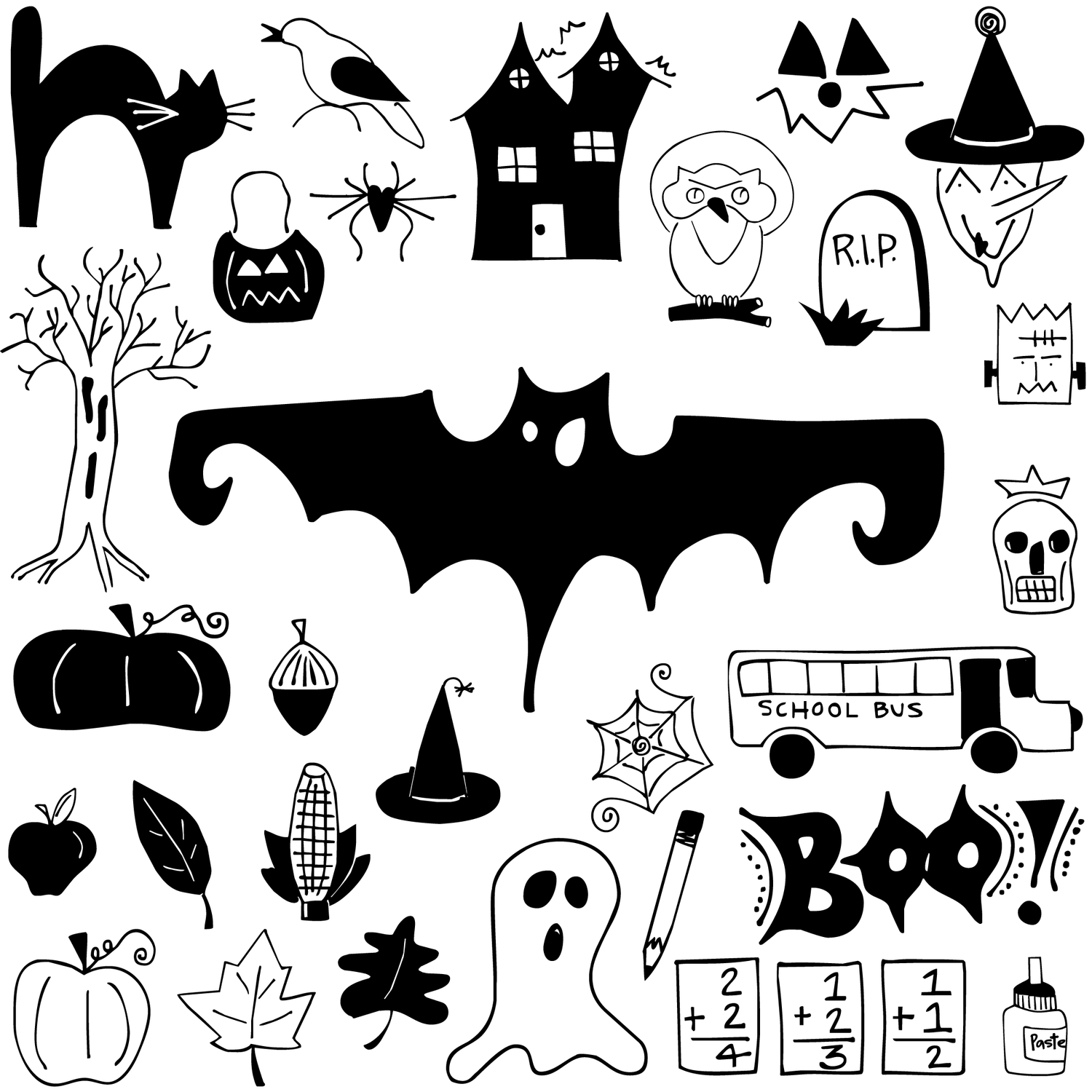 Маленькие рисунки для Хэллоуина