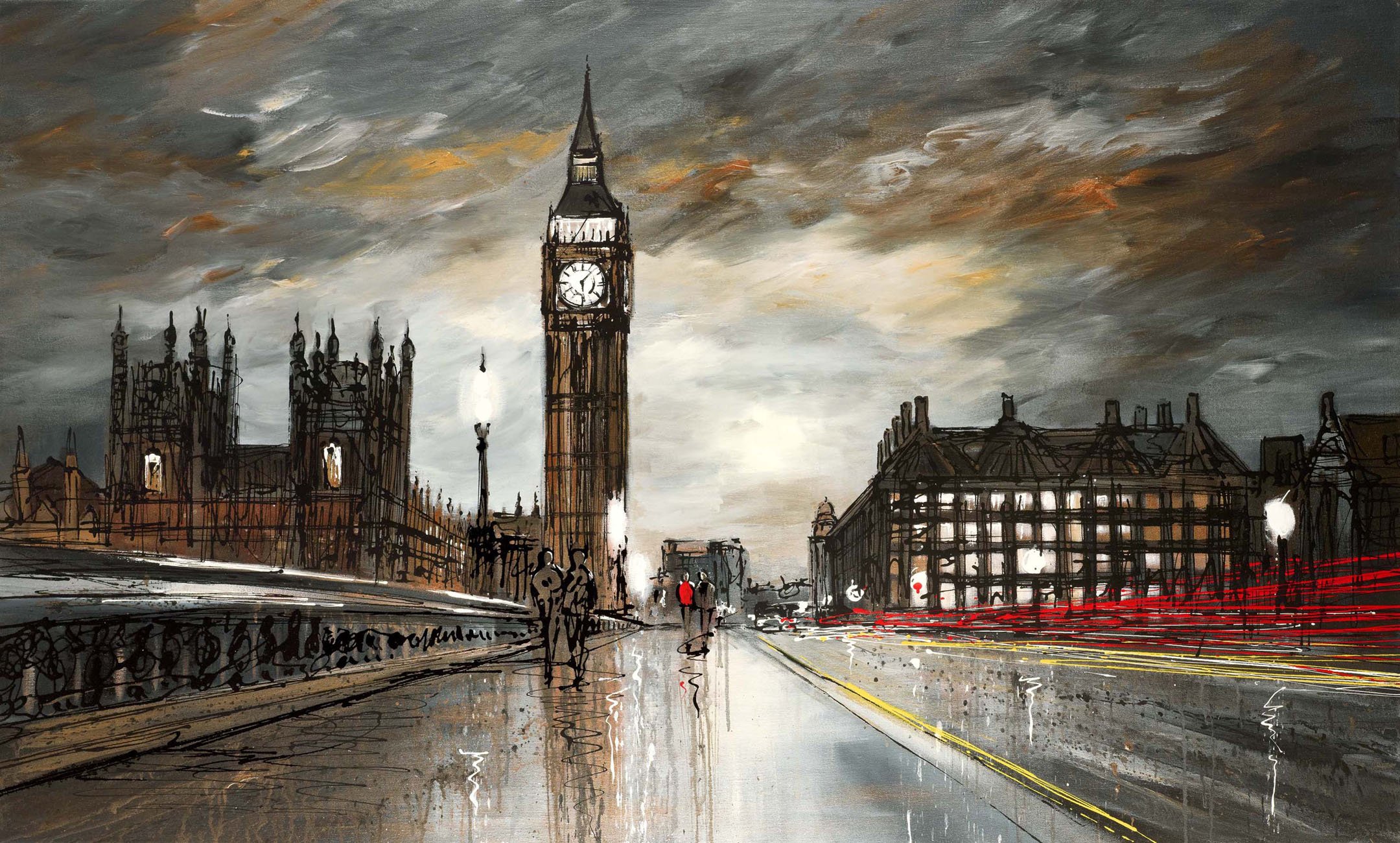 Лучшее произведение лондона. Пауль Кентон Лондон. Биг Бен в Лондоне. Лондон 19 век арт БИГБЕН.