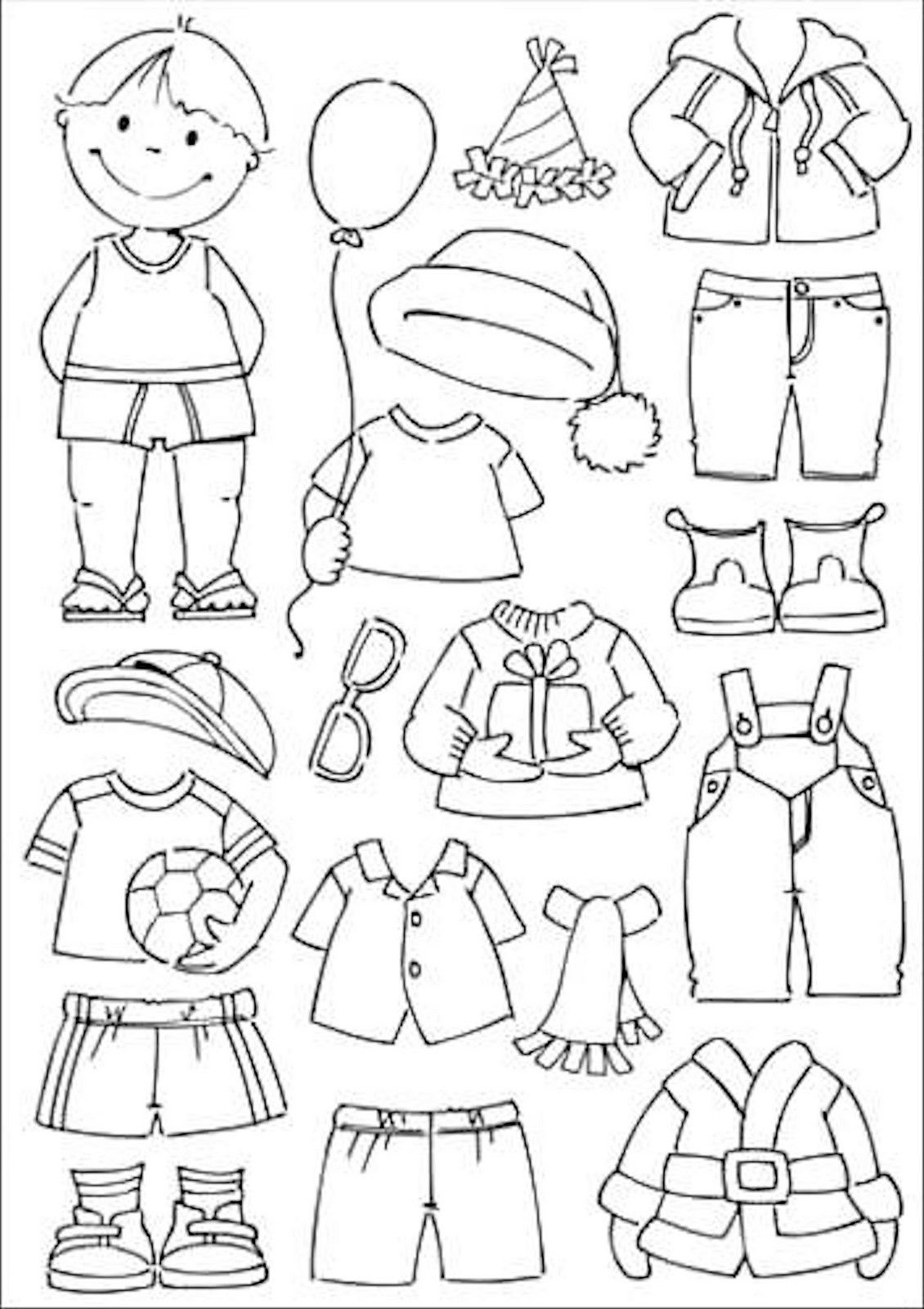Виды зимней одежды раскраска - 74 фото