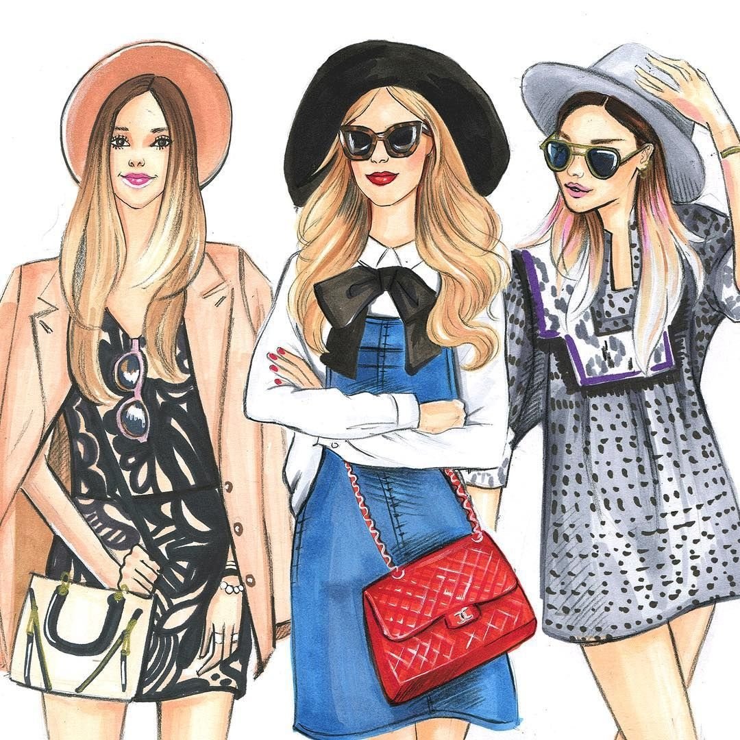 Три подружки рисунок