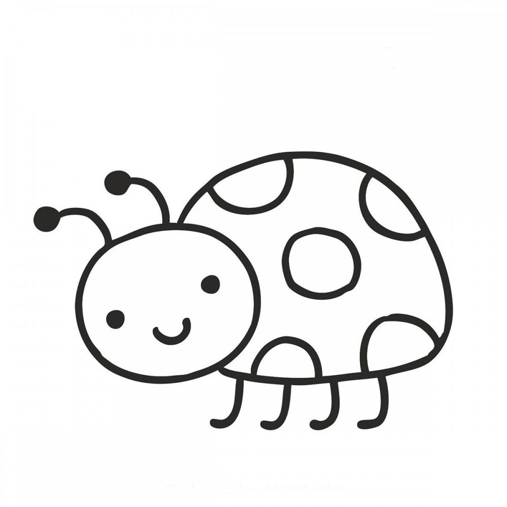 Божья коровка рисунок для детей раскраска