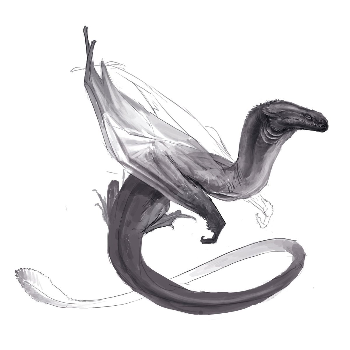 Дракон виверна скетч