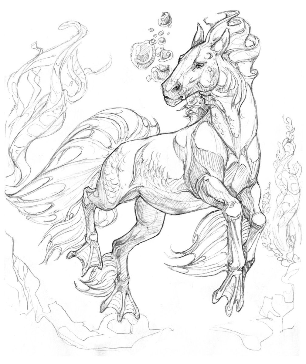 Рисунки карандашом фэнтези существа
