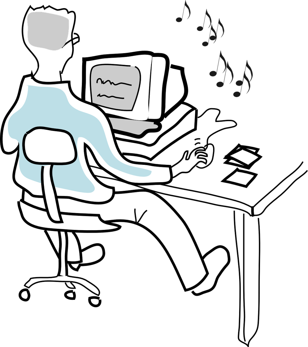 Computer user. Человек сидит за компьютером. Человек за компьютером рисунок. Чел сидит за компом. Нарисованный человек за компьютером.