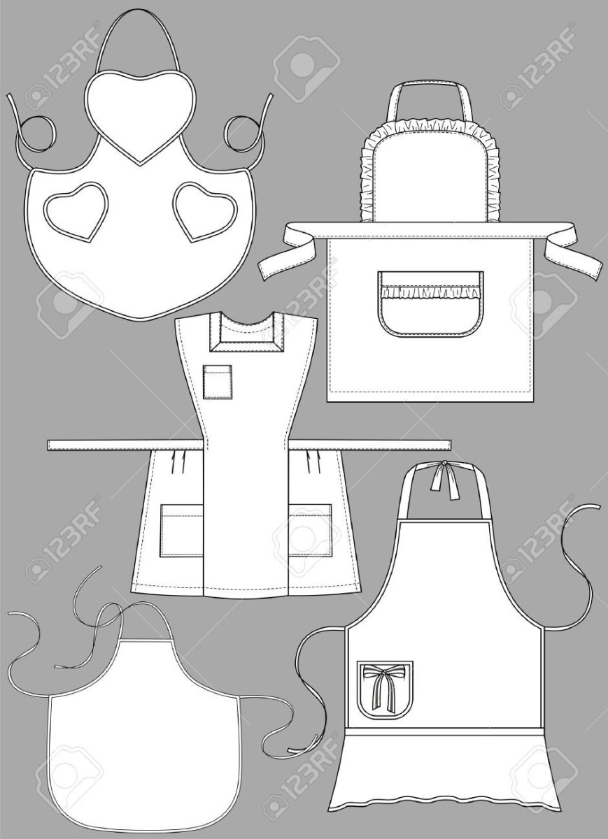 Фартук раскраска для детей