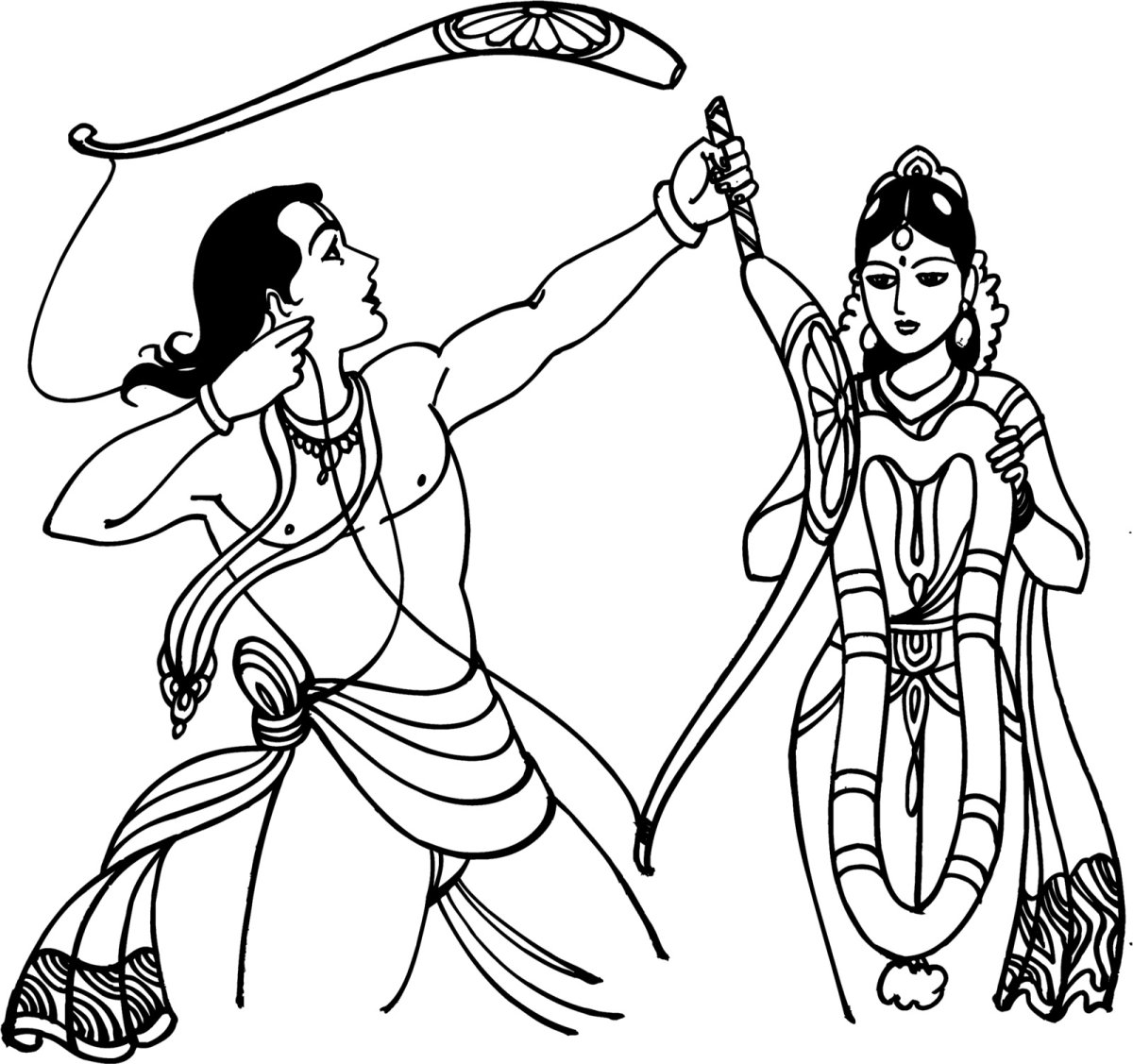 Раскраска Сита и рама