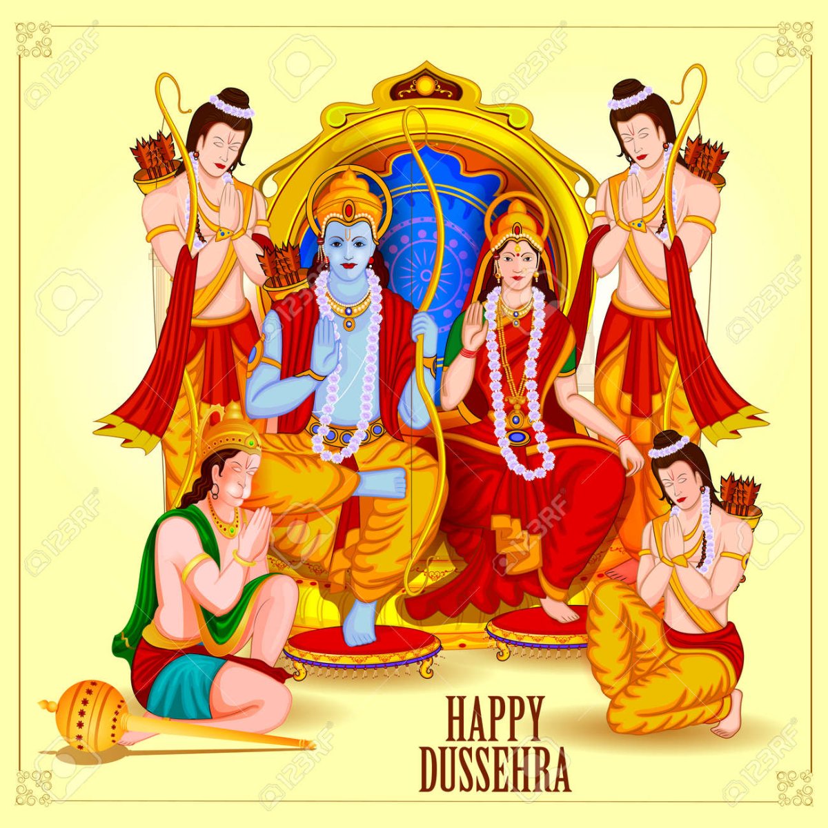 Dussehra открытки праздник индийский