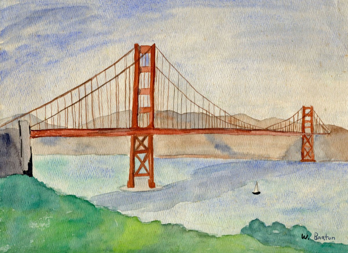 Мосты рисунки гуашью