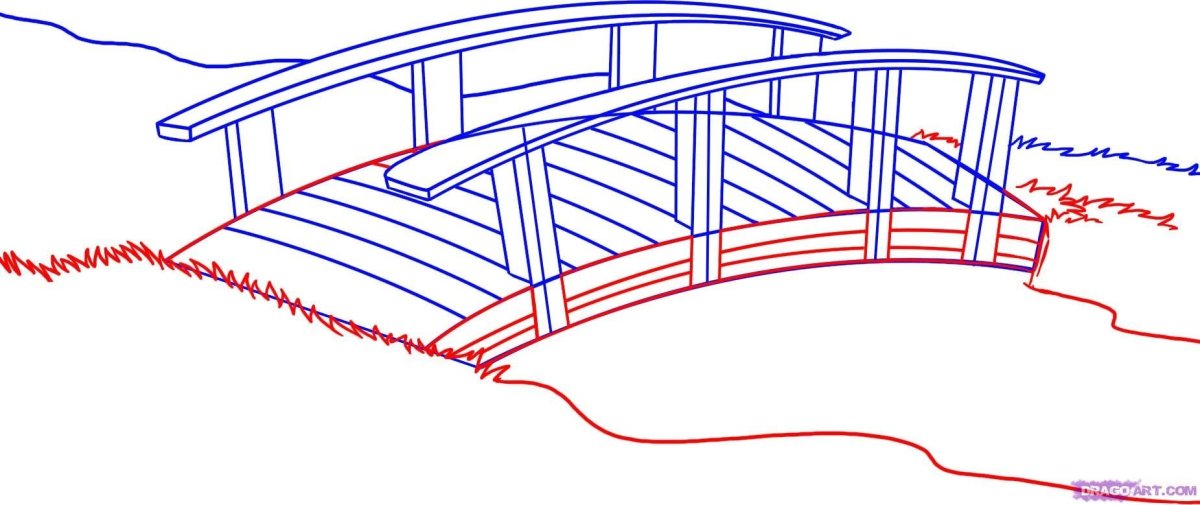 Мост раскраска для детей