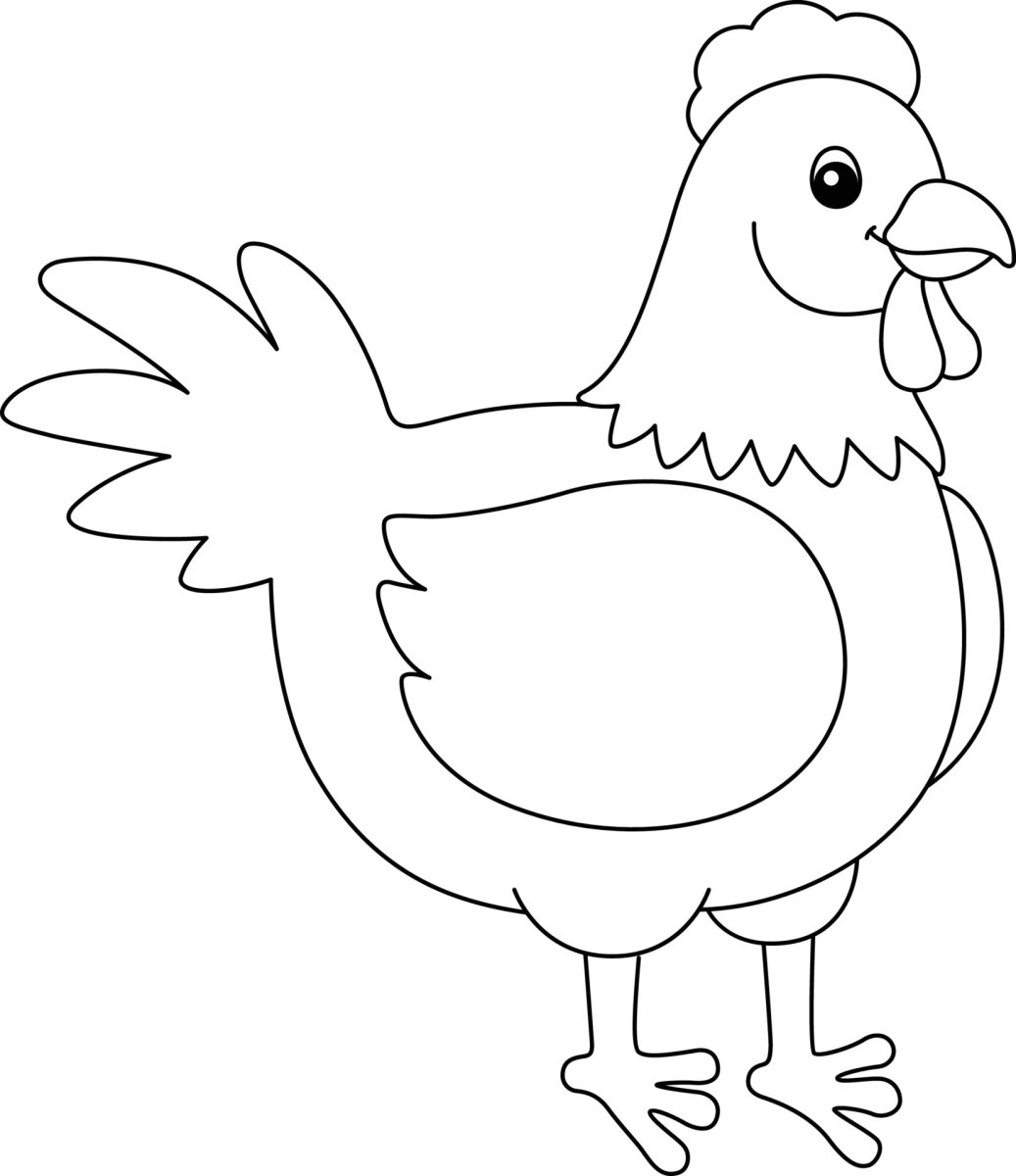 Внешний вид курицы раскраска для детей