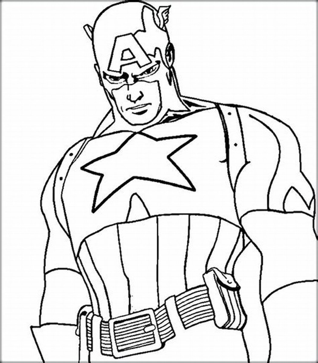 Раскраски Марвел Капитан Америка