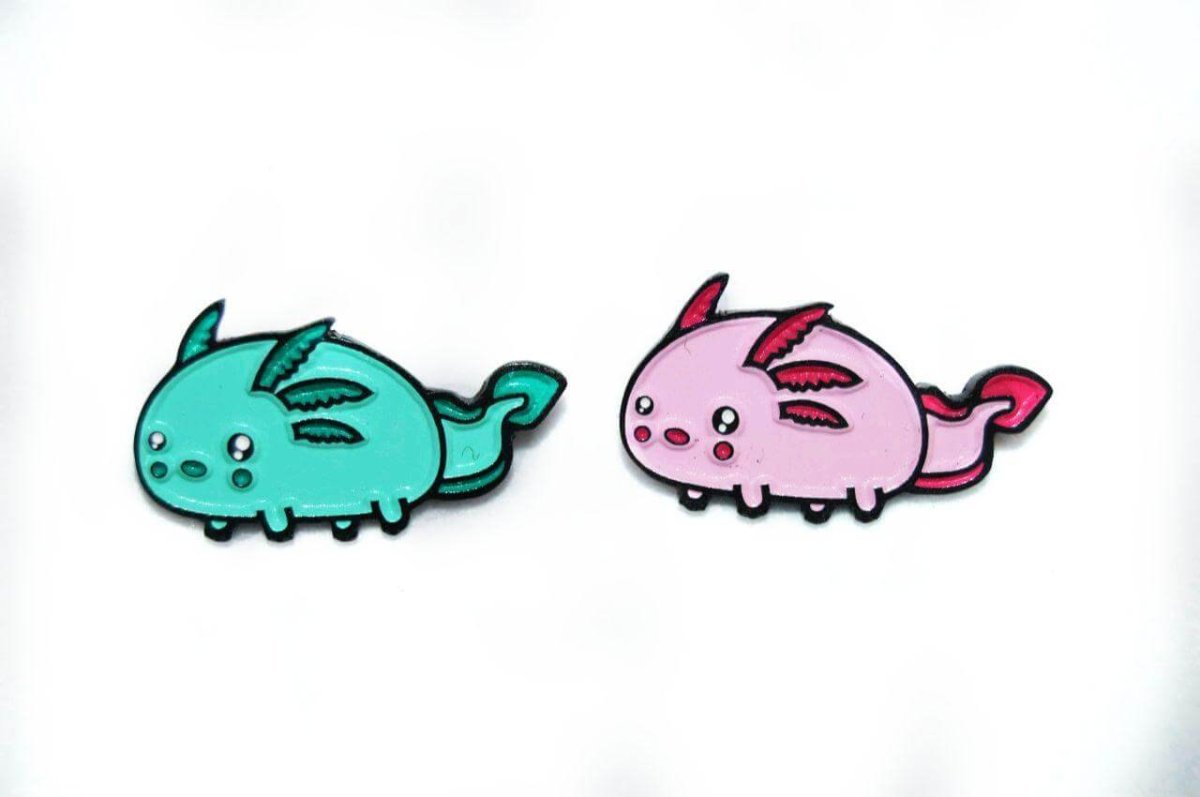 Стикеры аксолотль