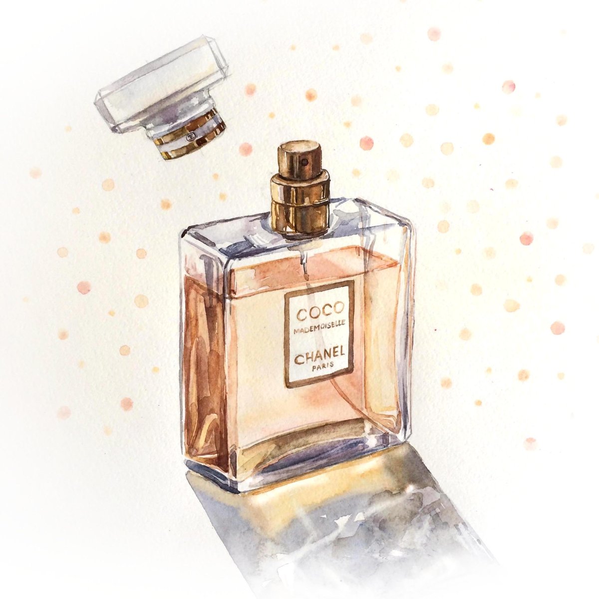 Флакончик духов трафарет