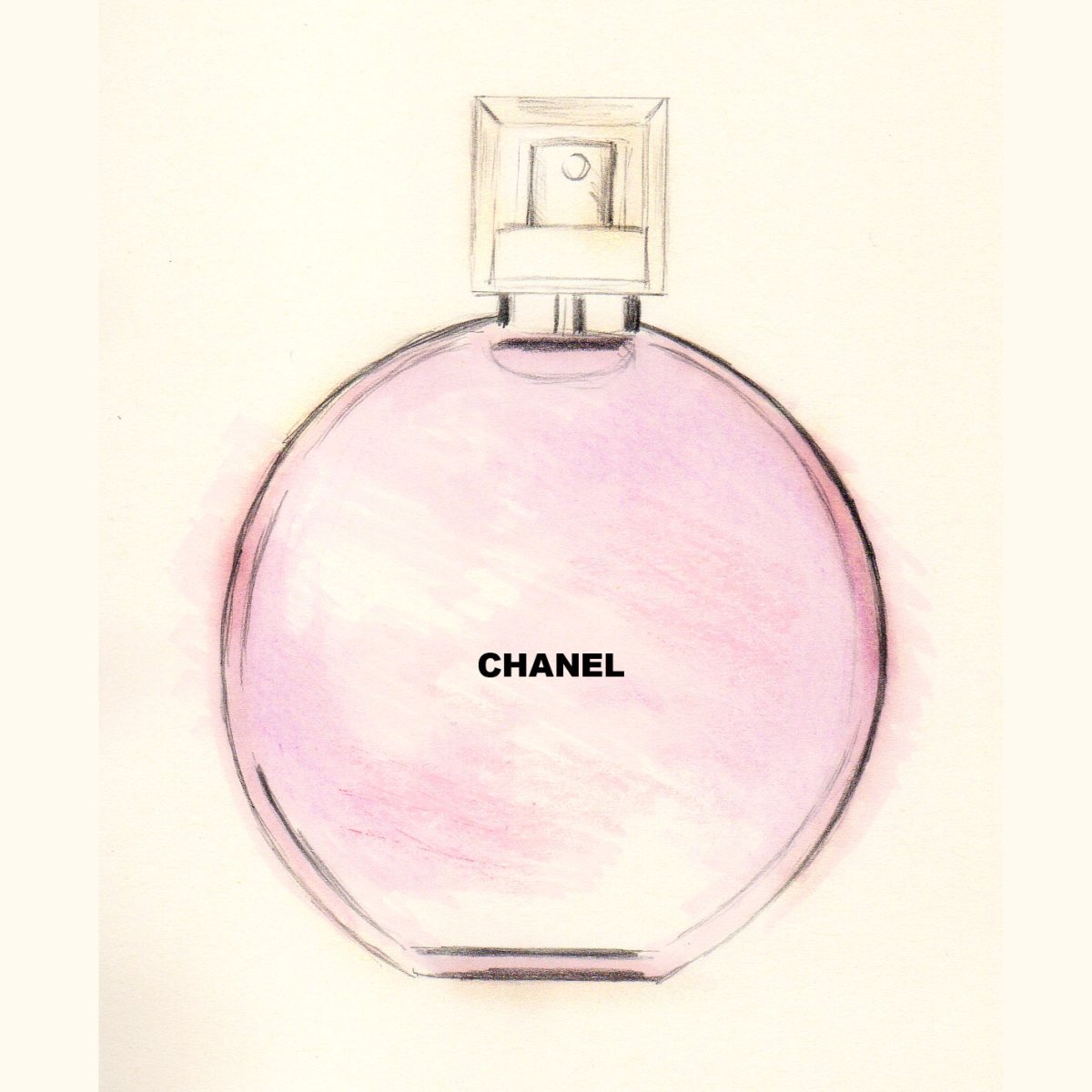 Шанель шанс флакон иллюстрации