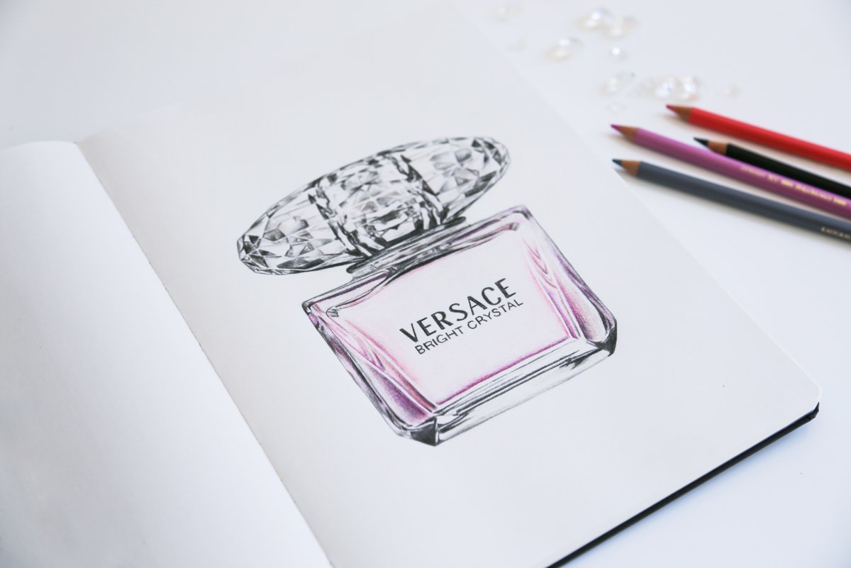 Духи для срисовки черно белые