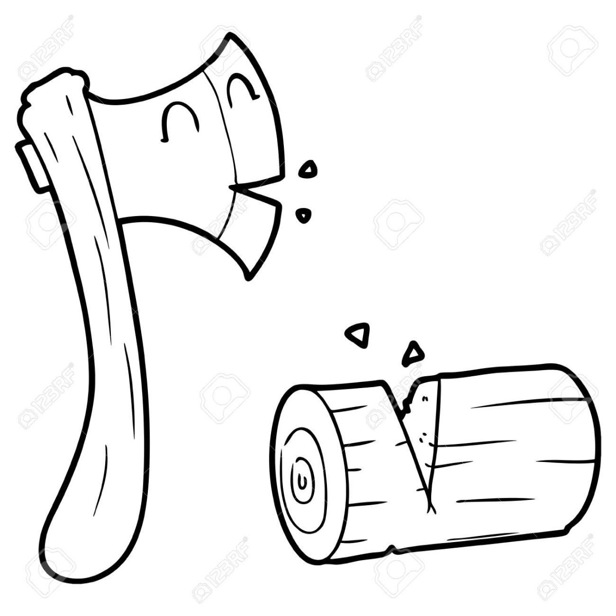 Трафарет дрова для костра