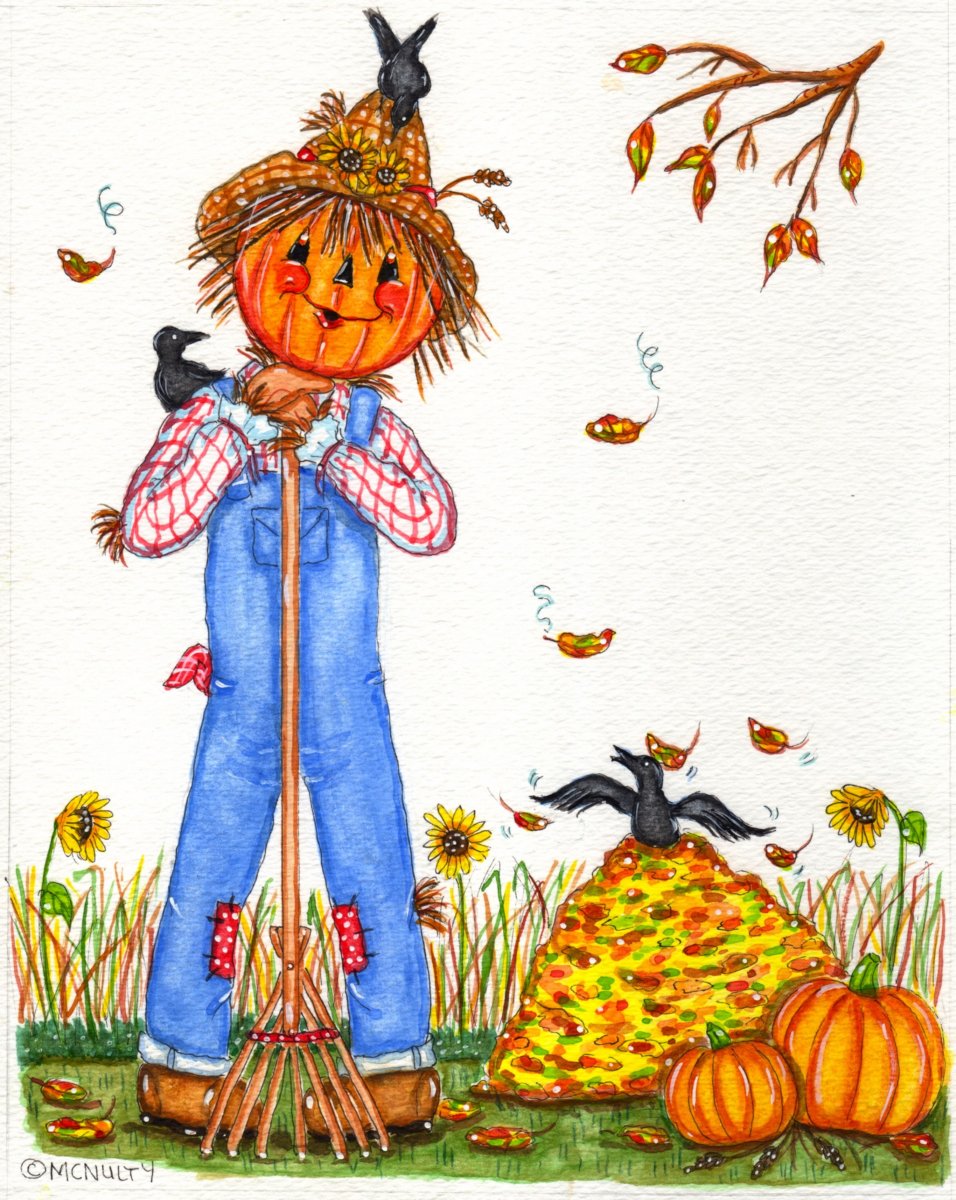 Чучело на белом фоне для детей