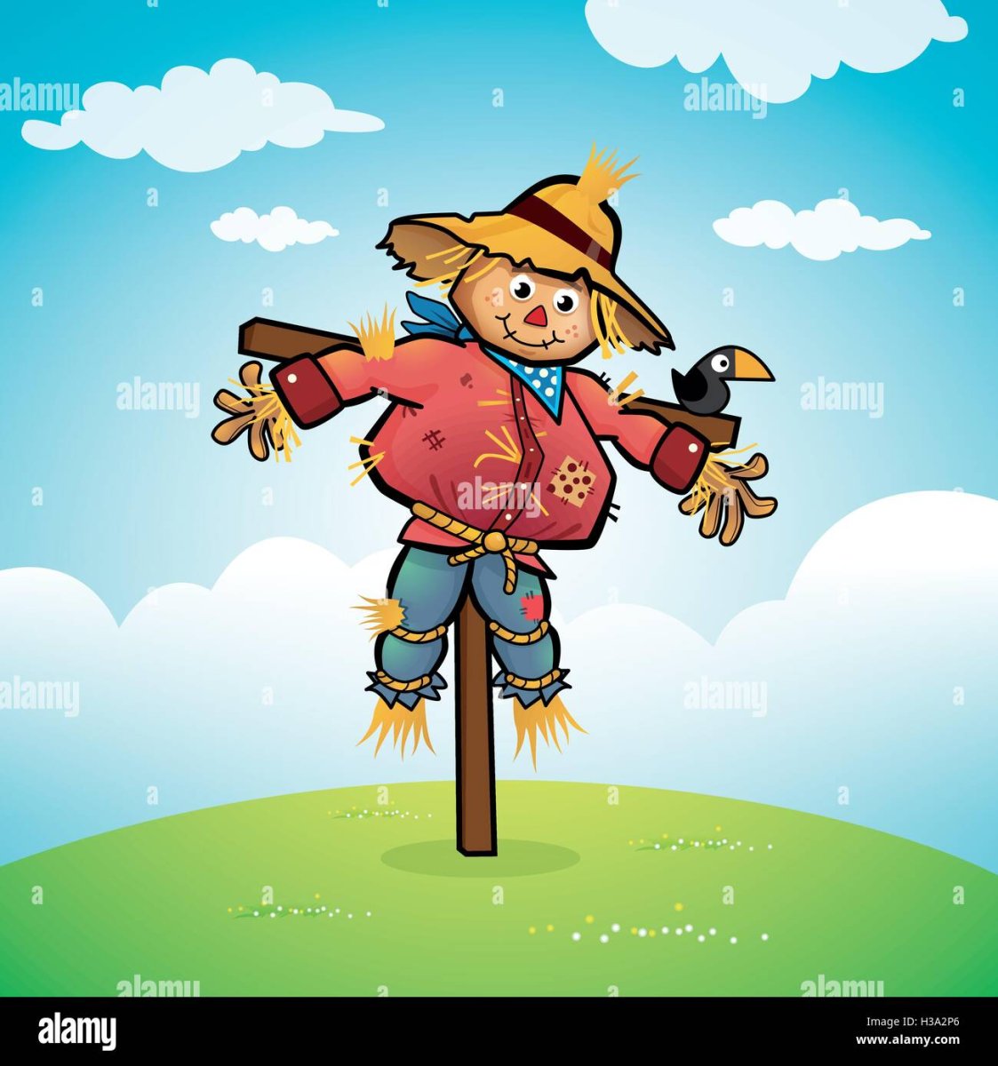 Пугало раскраска