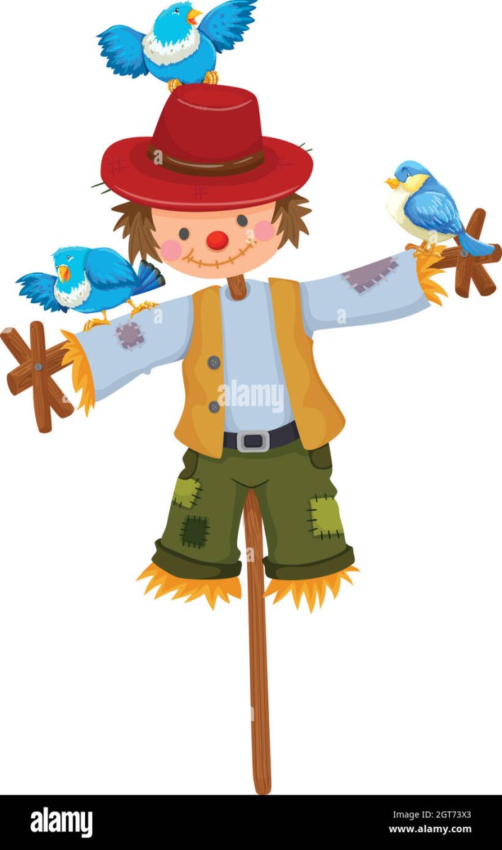 Рисование огородное пугало