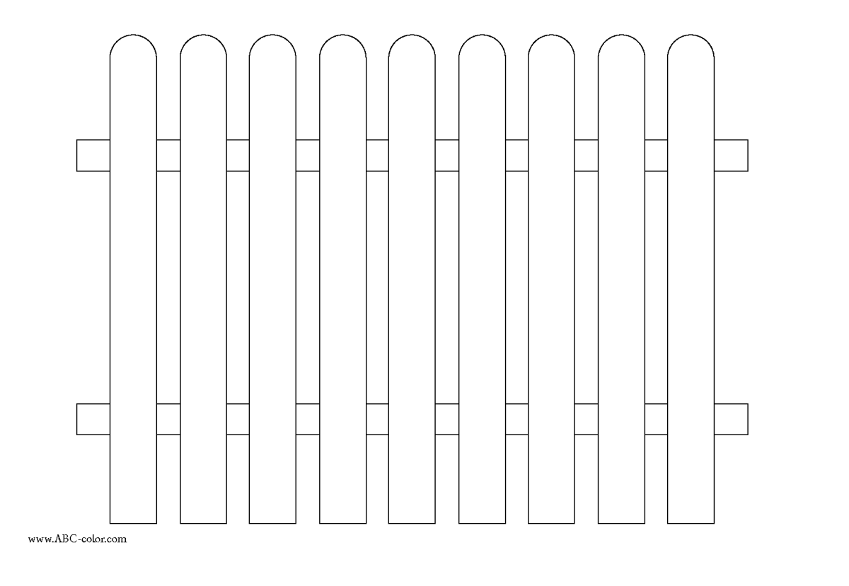 Забор раскраска - 72 фото