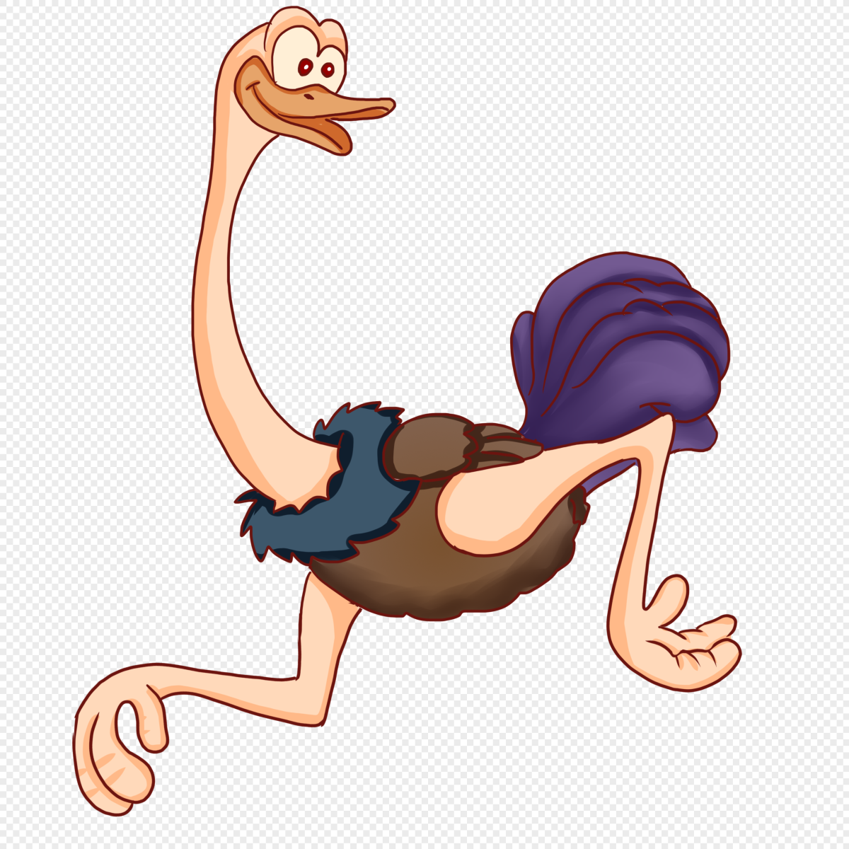 Страусёнок мультяшный