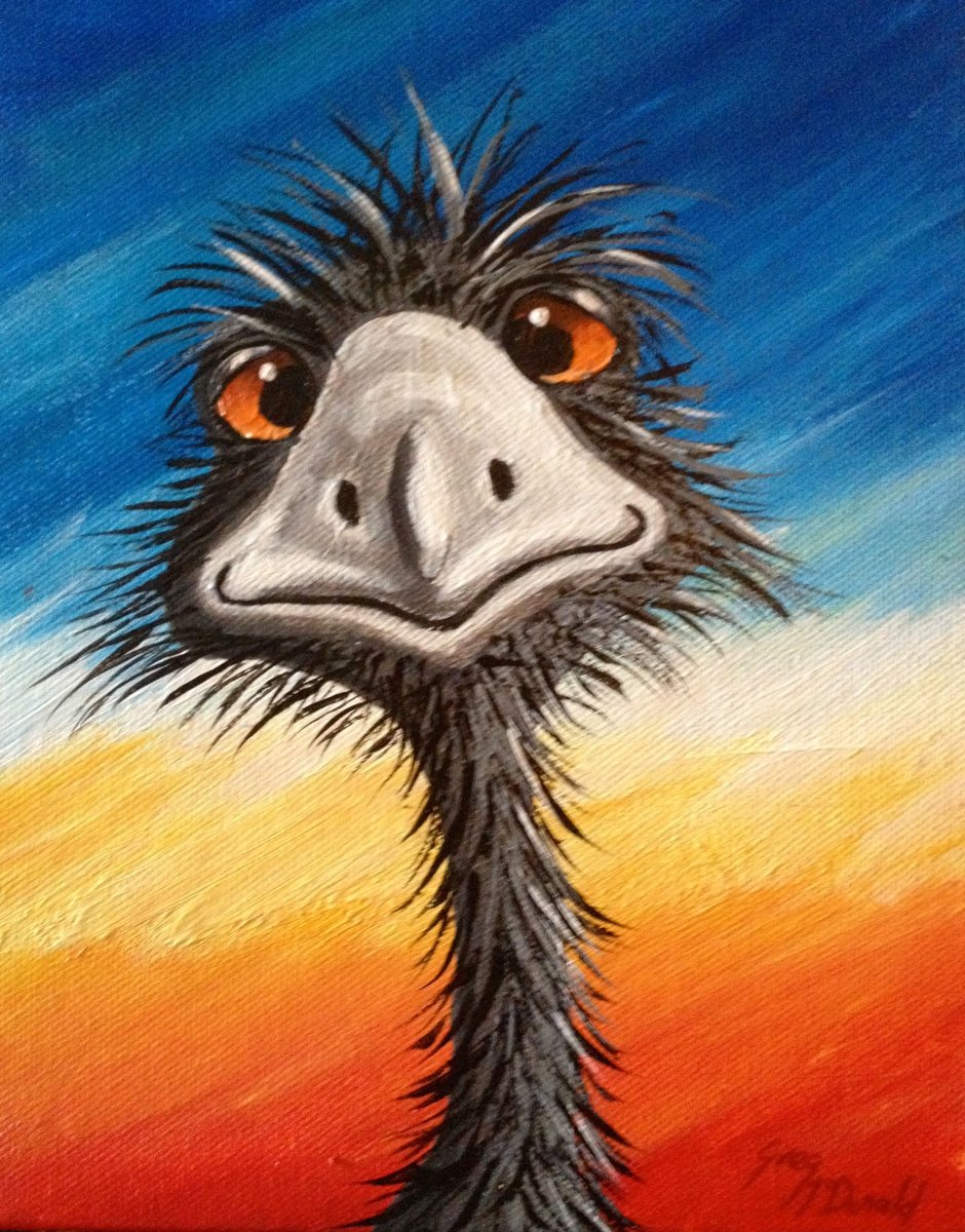 Рисование страус