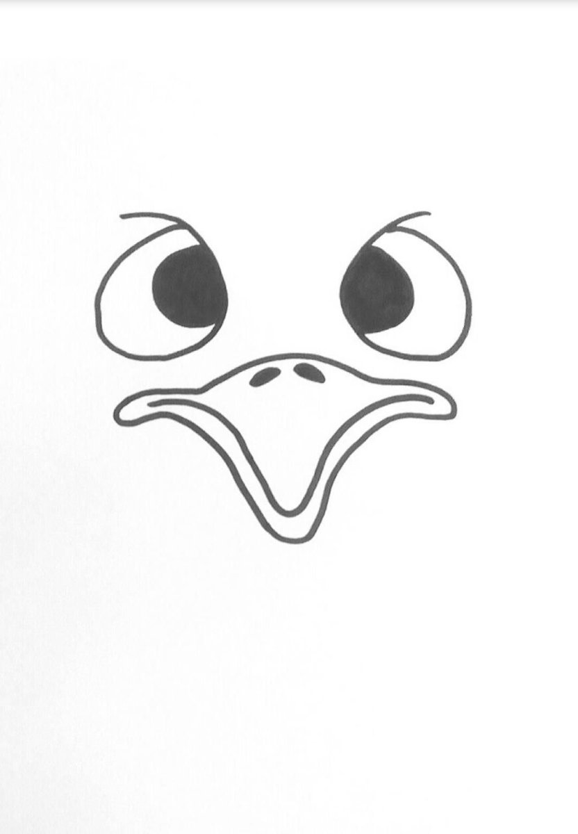 Милый страусенок раскраска