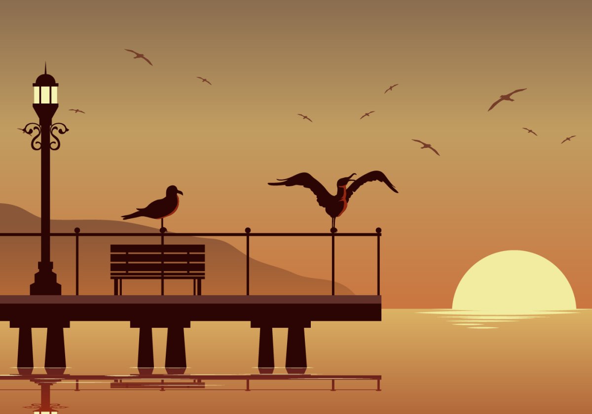 Девушка сидит на Пристани