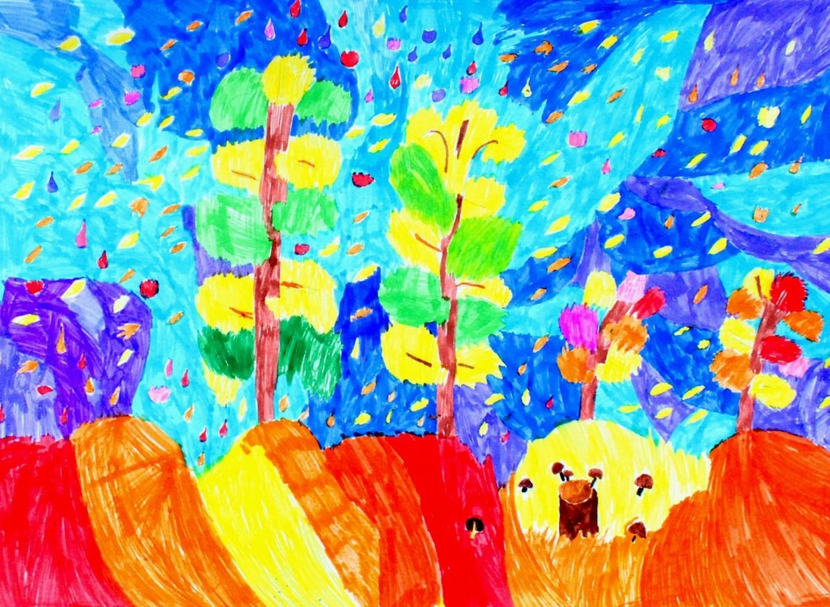 Рисование с детьми осень