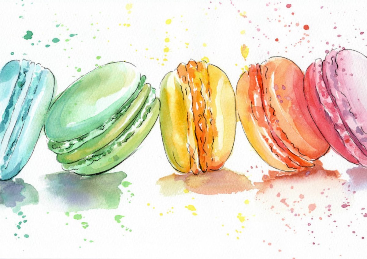 Макаруны рисунок для скрапбукинга