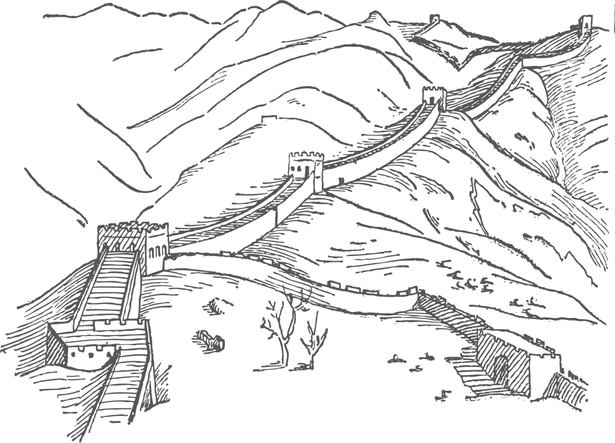 Древний Китай Великая китайская стена рисунок