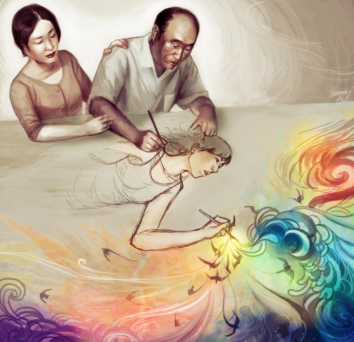 Художник мужчина арт