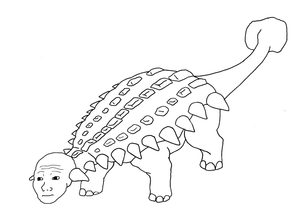 Анкилозавр мультяшный