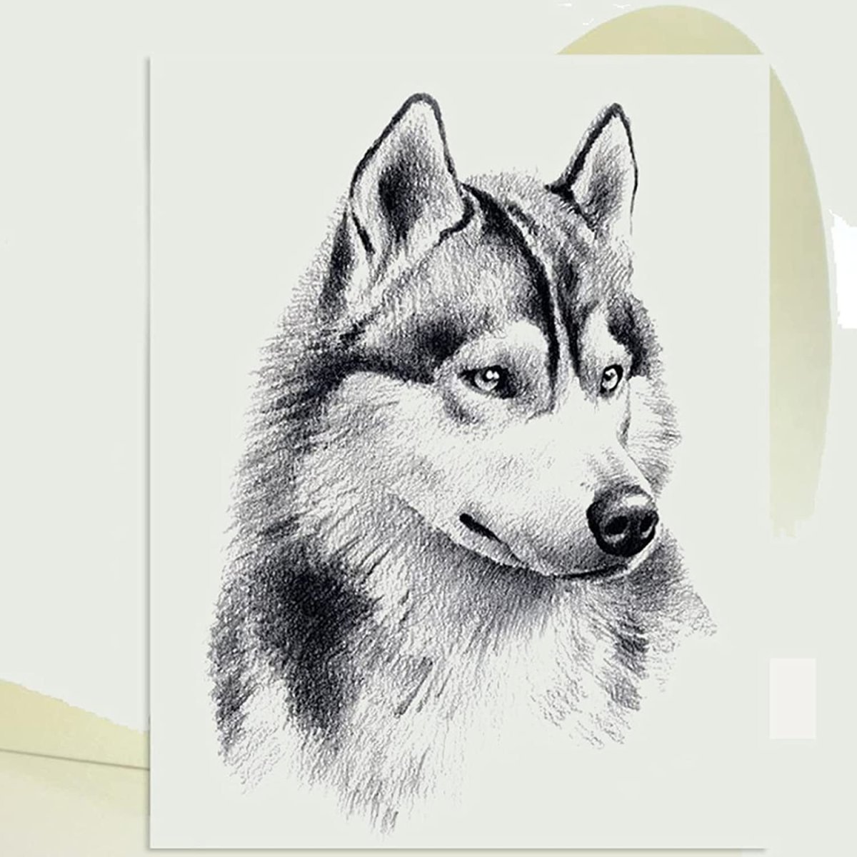 Бумажная собака хаски