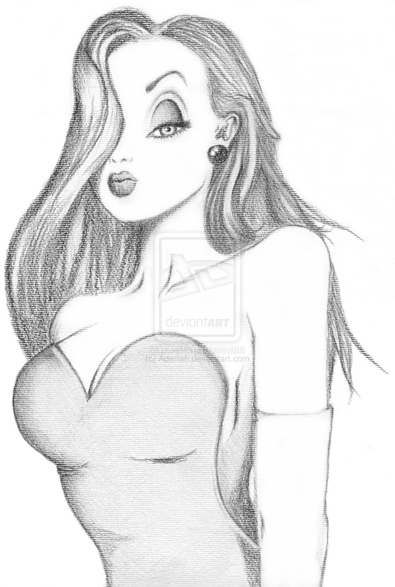 Образ девушки карандашом