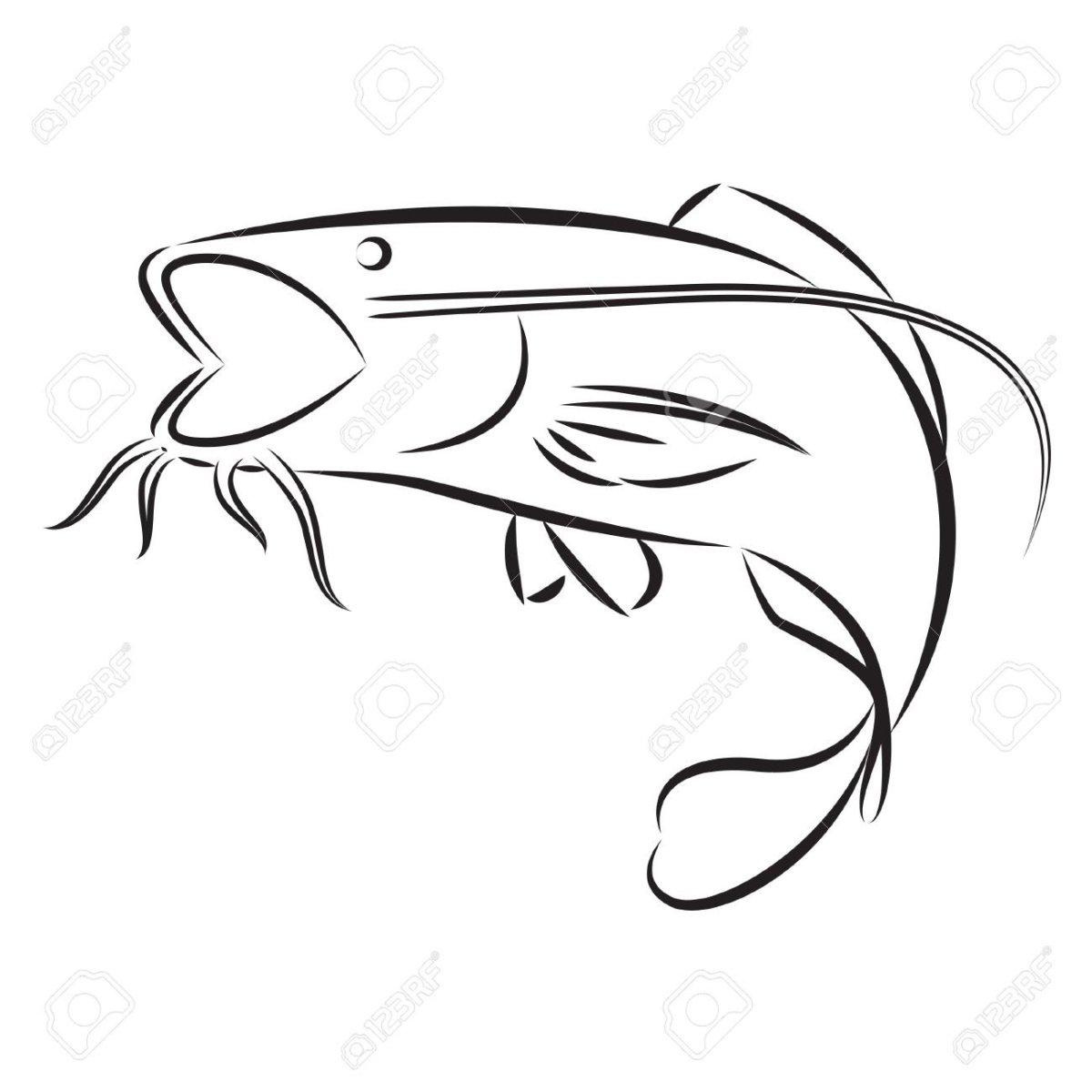 Рыба сом вектор