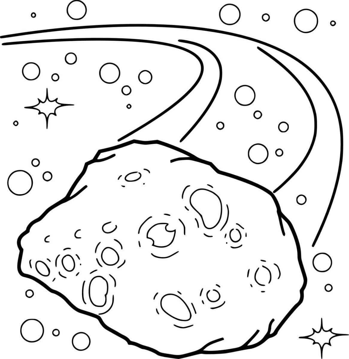 Метеорит раскраска для детей