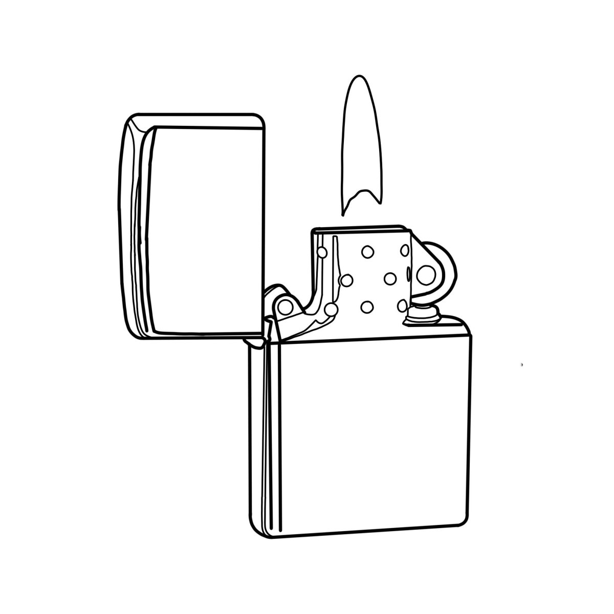 Тату зажигалка зиппо эскиз