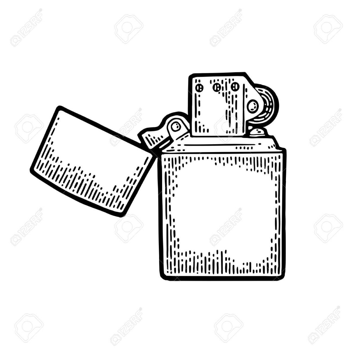 Старинная зажигалка рисунок