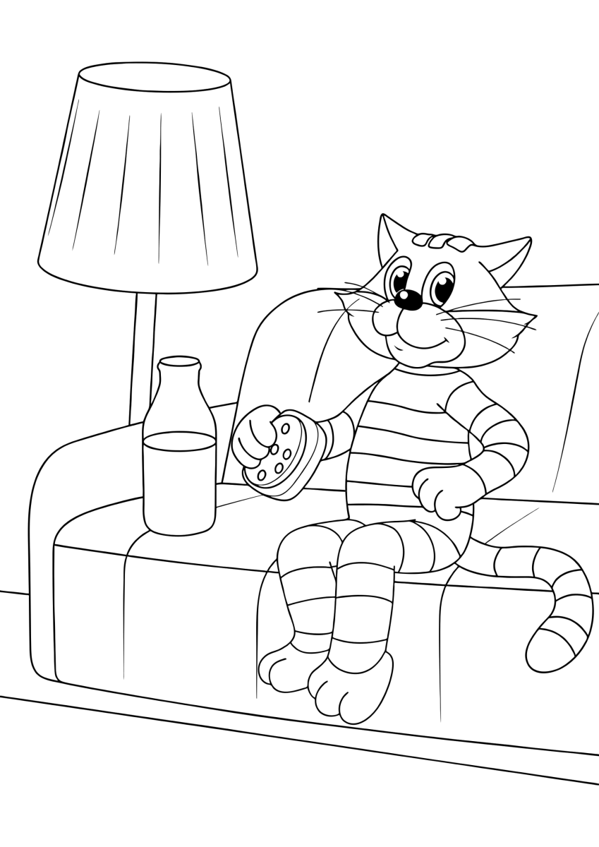 Трое из Простоквашино раскраска