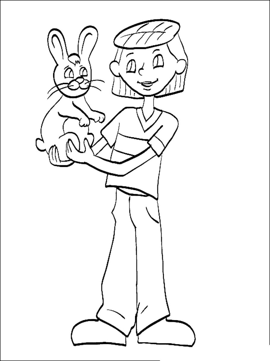 Раскраска Простоквашино дядя Федор