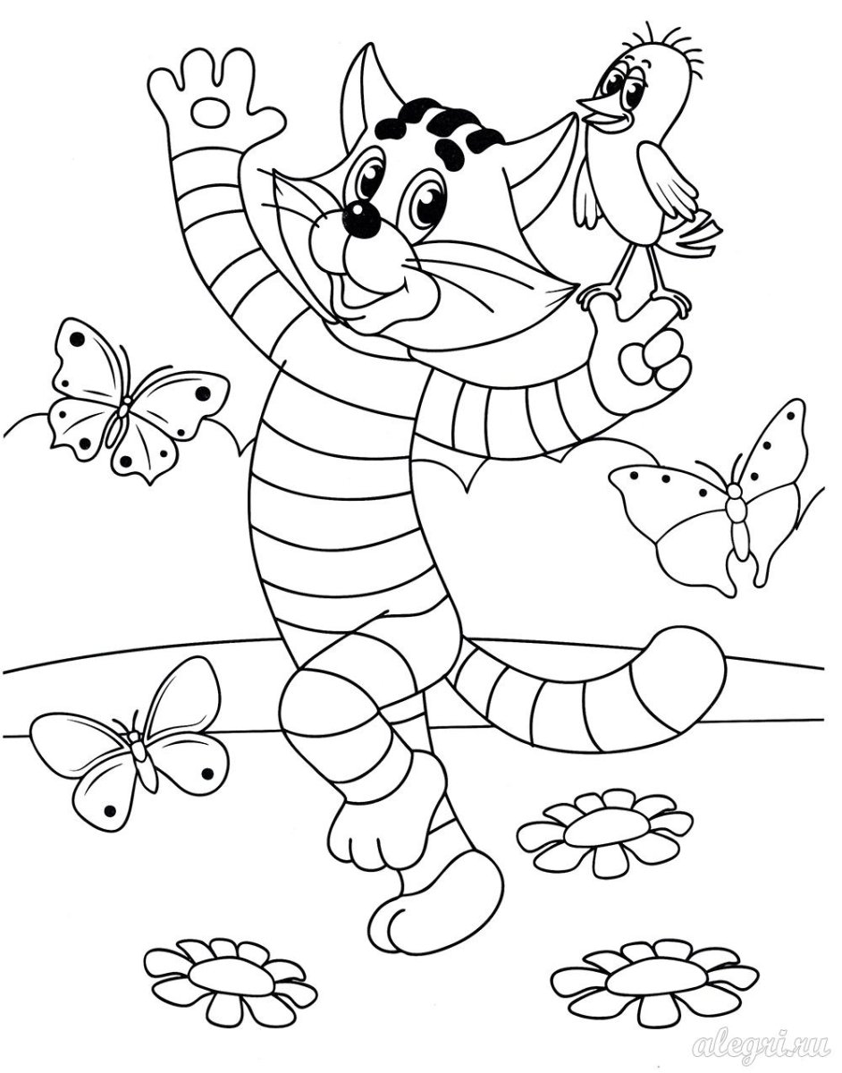 Раскраска пес шарик из Простоквашино