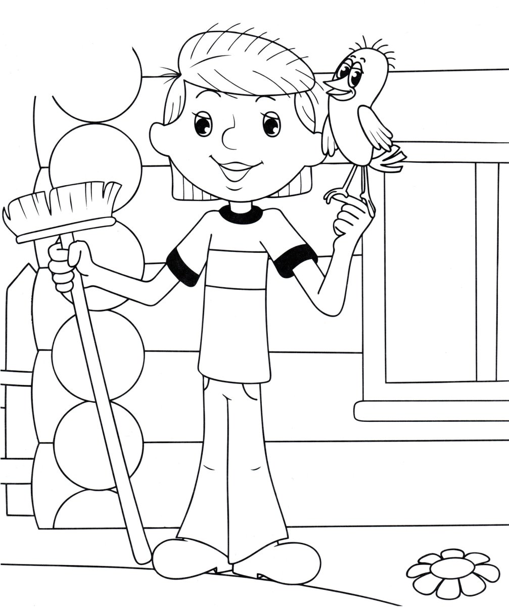 Дядя Федор раскраска