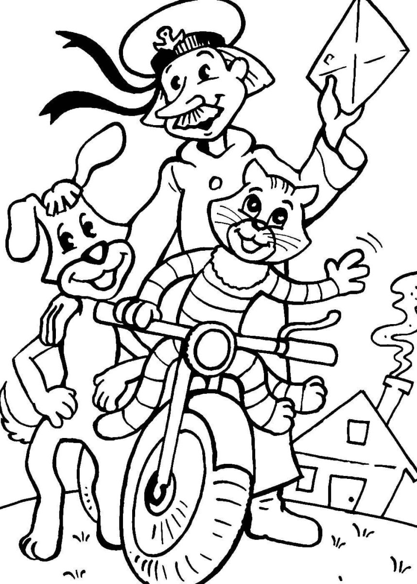 Дядя фёдор пёс и кот рисунок