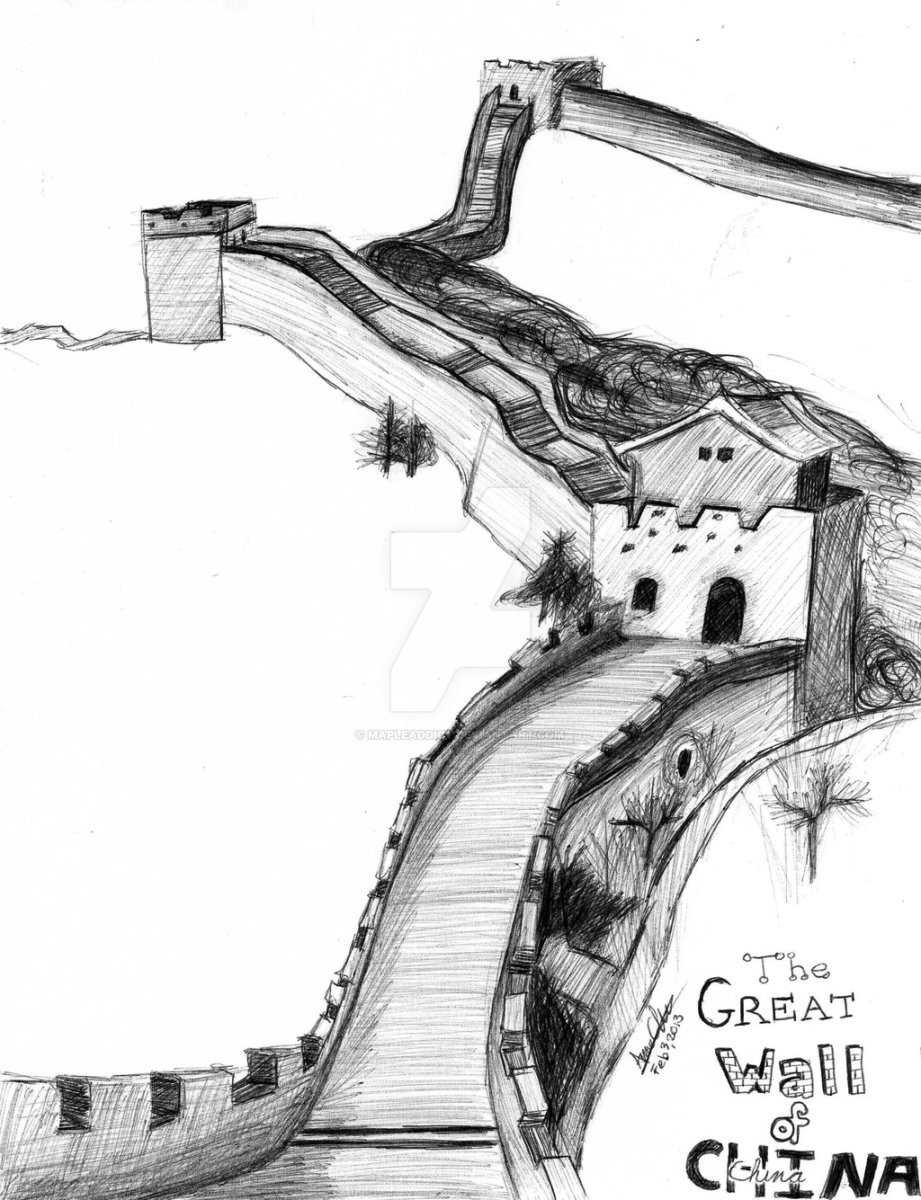 Великая китайская стена эскиз
